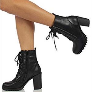 Brand New Soda Lace-Up Ankle Boots